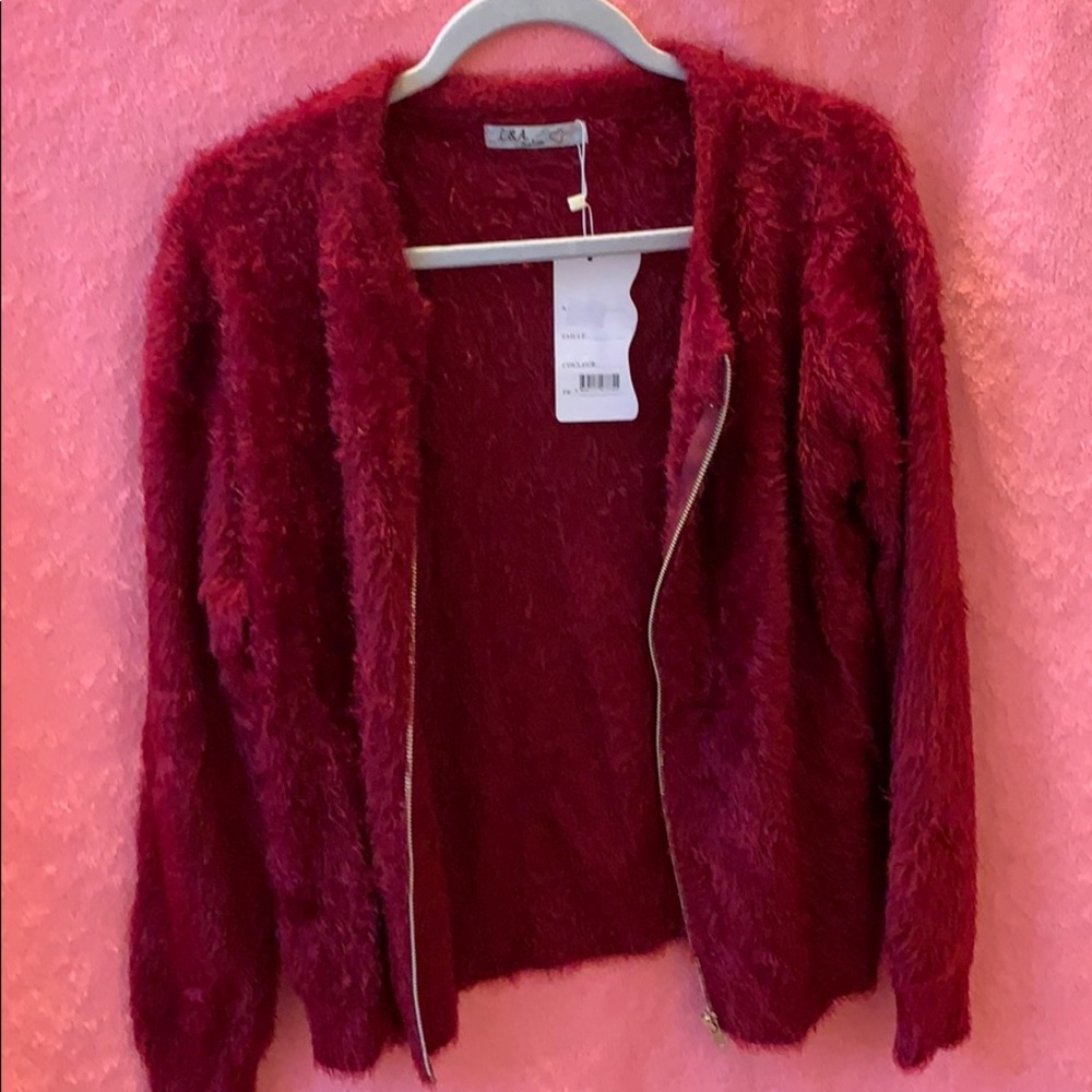 Cozy burgundy jacket